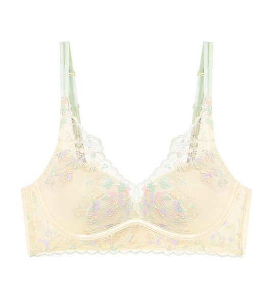 Premium Joy Wired Push Up Deep V Bra - CHRYSANTHEME