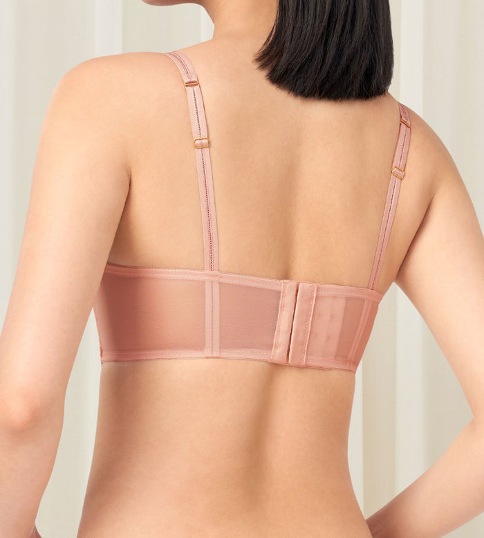Premium Joy Wired Push Up Deep V Bra - SOFT MAUVE
