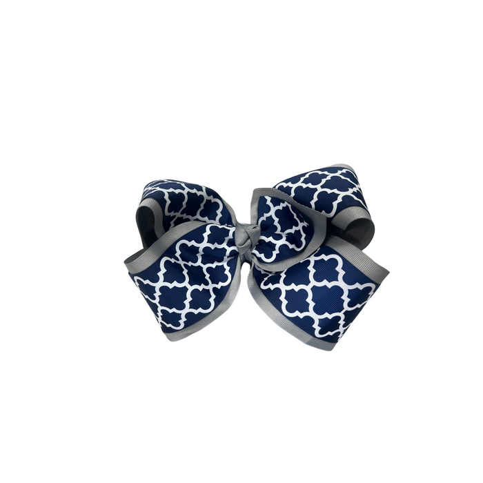 Navy Moroccan on Grey / Jumbo Layered
