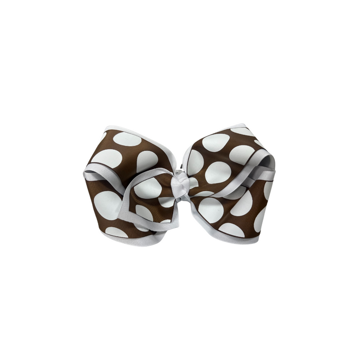 Brown/White Dots on White / Jumbo Layered