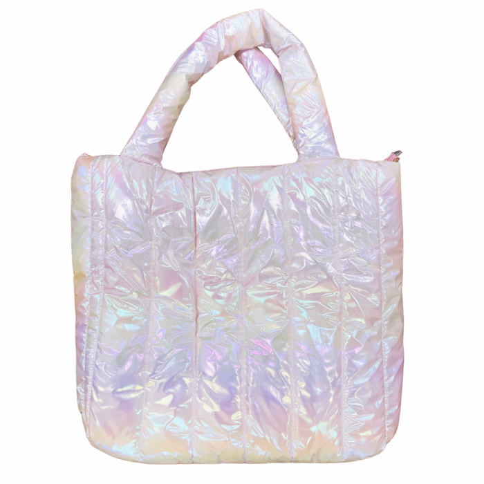 Quilted Iridescent Tote Bag