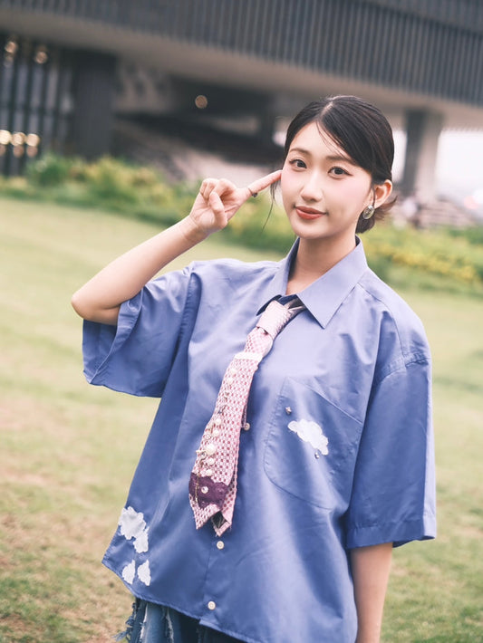 Remake Boxy Shirt (Cloudy)