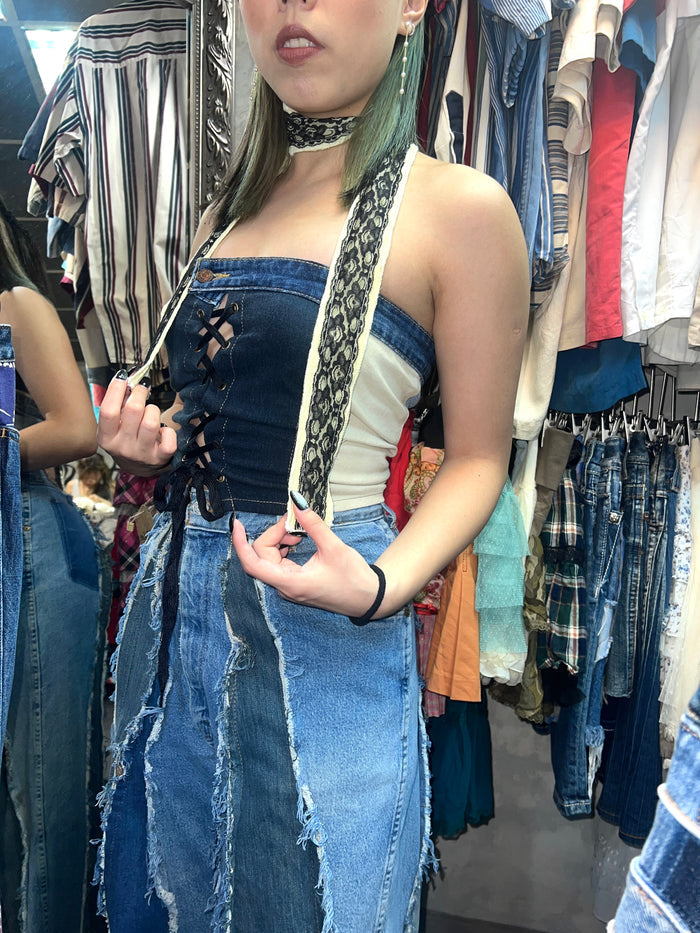 Remake Denim Girly Top