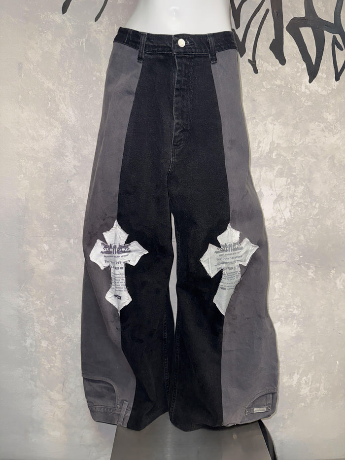 Remake Vintage Jeans (Cross On Knee//Stamped) 30” #REJCOKS02