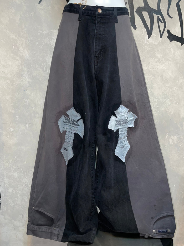 Remake Vintage Jeans (Cross On Knee//Stamped) 32” #REJCOKS05