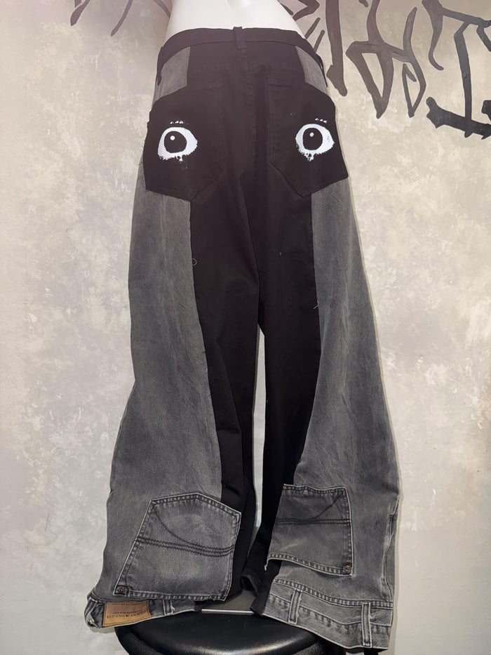 Remake Vintage Jeans (Cross On Knee//Stamped) 35” #REJCOKS01