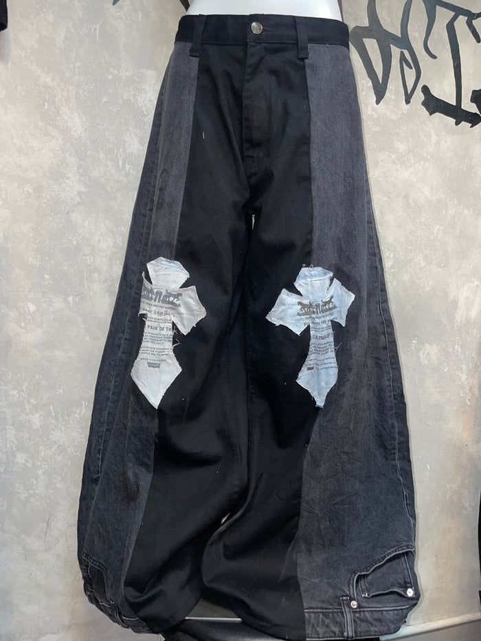 Remake Vintage Jeans (Cross On Knee//Stamped) 36” #REJCOKS06