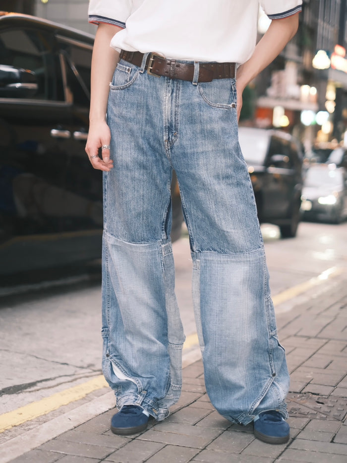 Remake Vintage Jeans (Random-Patchwork) 34” #REJRP03