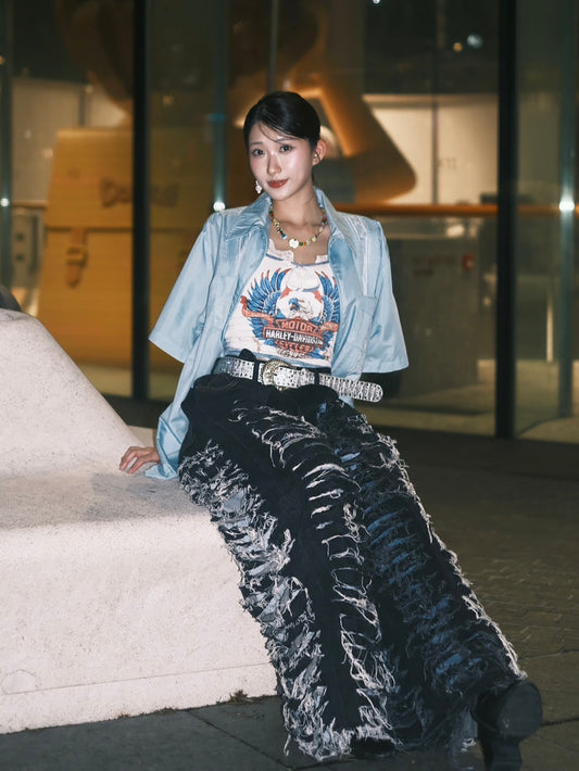 Remake Vintage Jeans (Ripped-Black) 29” #REJRI10