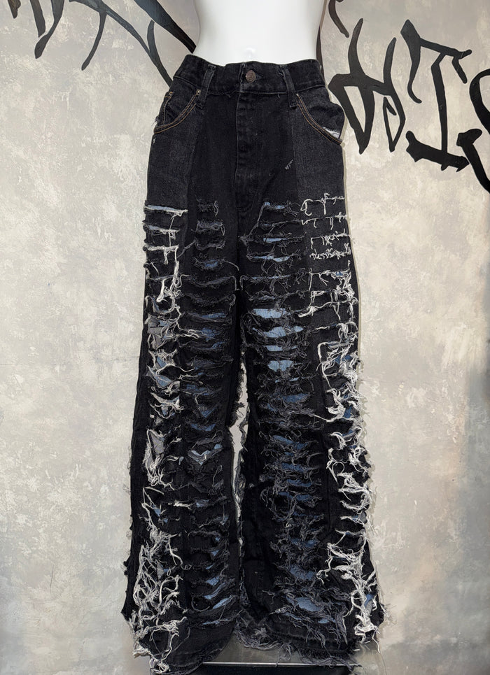 Remake Vintage Jeans (Ripped-Black) 29” #REJRI10