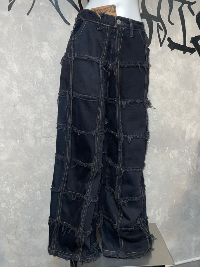 Remake Vintage Jeans (Ripped-Grid//Black) 31” #REJRGB02