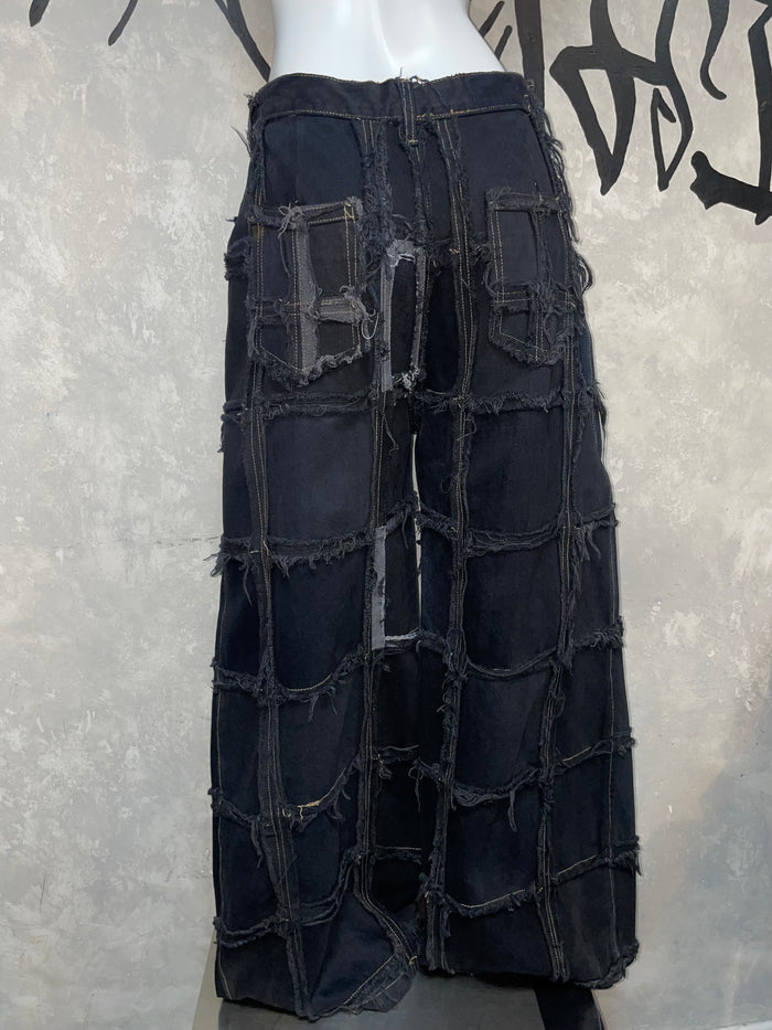 Remake Vintage Jeans (Ripped-Grid//Black) 31” #REJRGB02