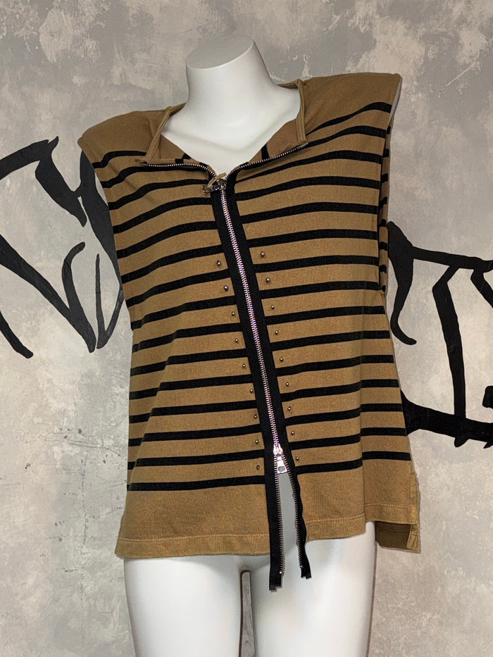 Remake Zipped Layered Vest