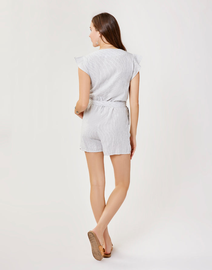 Remi Romper: Cloud Stripe - FINAL SALE