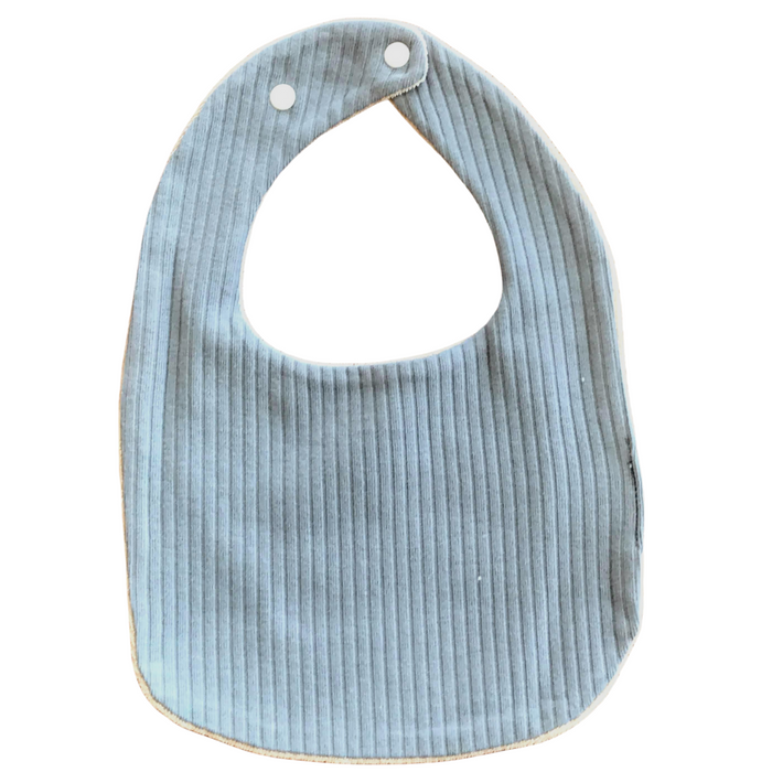 blue ribbed bib