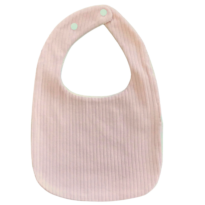 light pink ribbed bib
