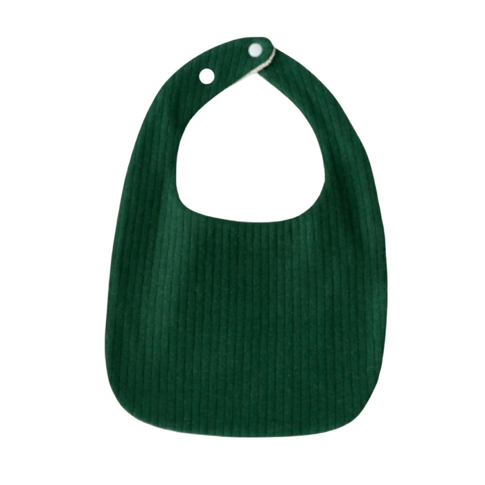 dark green ribbed bib
