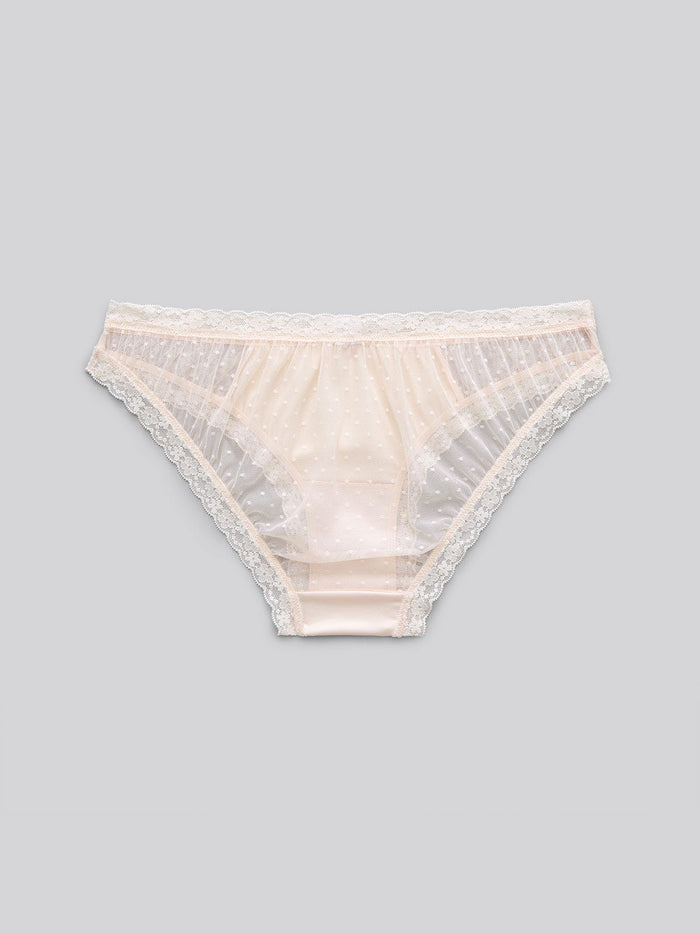 LESLEY SOLID, Satin Bikini Brief - 8s6-sheerpink