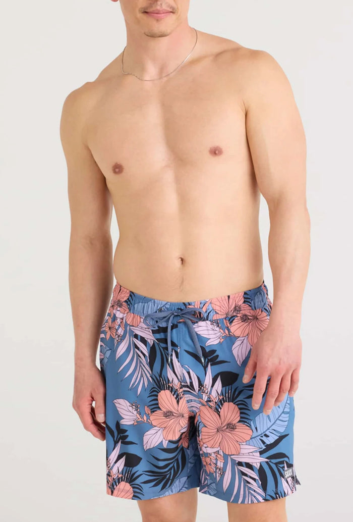 XL / MRP-Hibiscus Jungle-Blue