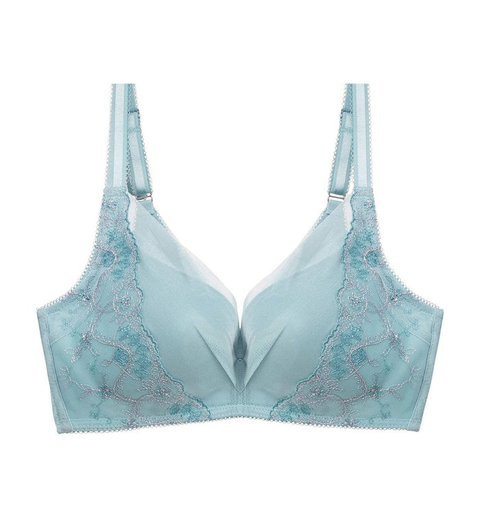 SCULPT CLEMATIS NON-WIRED PADDED BRA - SEA GREEN
