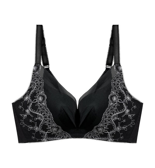 SCULPT CLEMATIS NON-WIRED PADDED BRA - BLACK