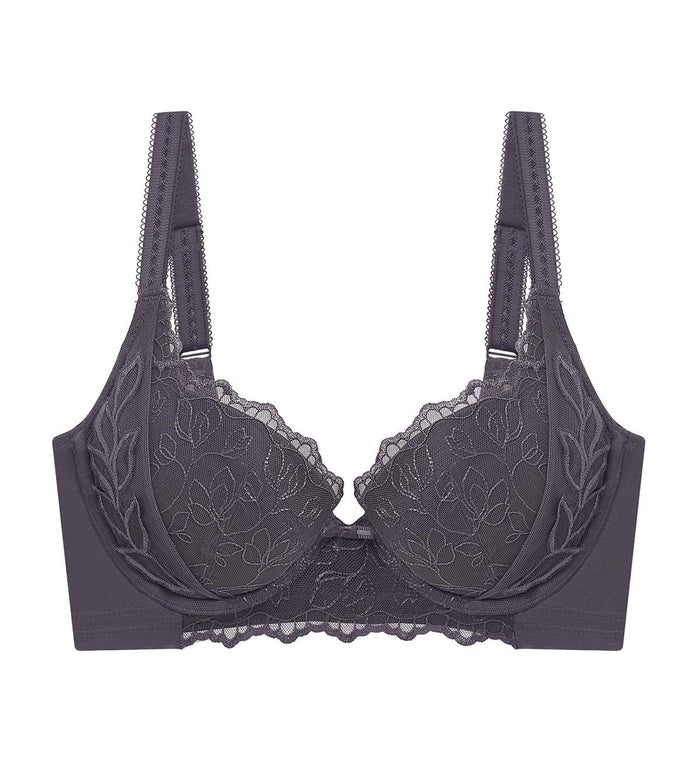 Sculpt Leaf Wired Padded Bra - GRAPHITE