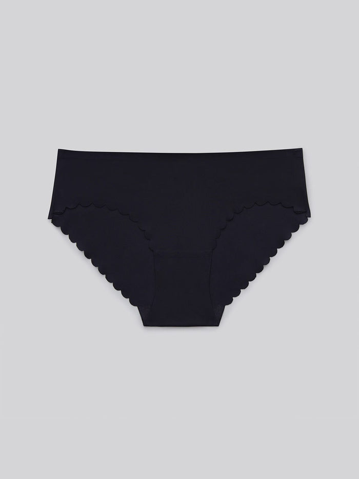SAZ SOLID, Seamless Hipster Panty - 8f6-black