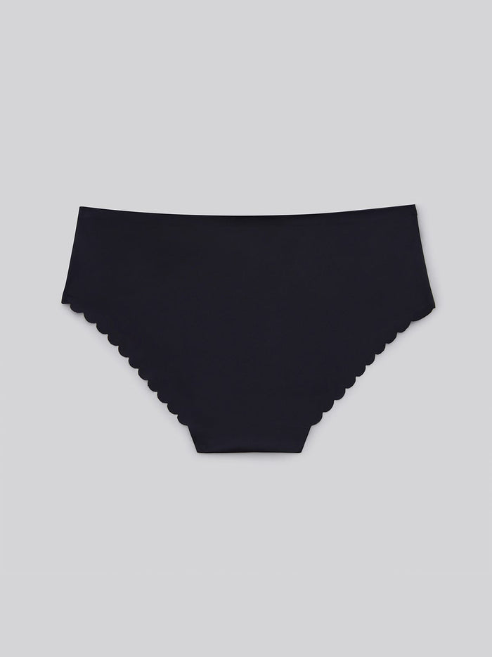 SAZ SOLID, Seamless Hipster Panty - 8f6-black