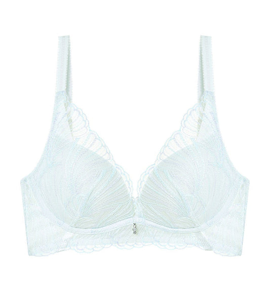 Seashell Non-Wired Push Up Deep V Bra - PAWDER SNOW