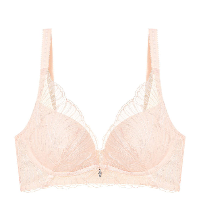 Seashell Non-Wired Push Up Deep V Bra - FRESH HONEY
