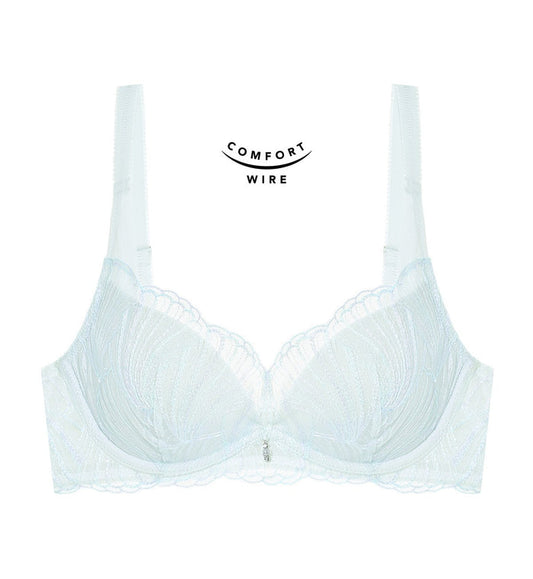 Seashell Wired Push Up Deep V Bra - PAWDER SNOW