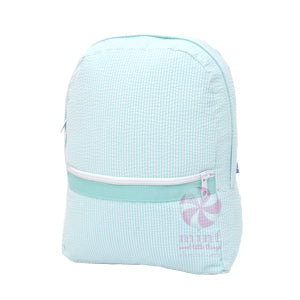mint seersucker backpack