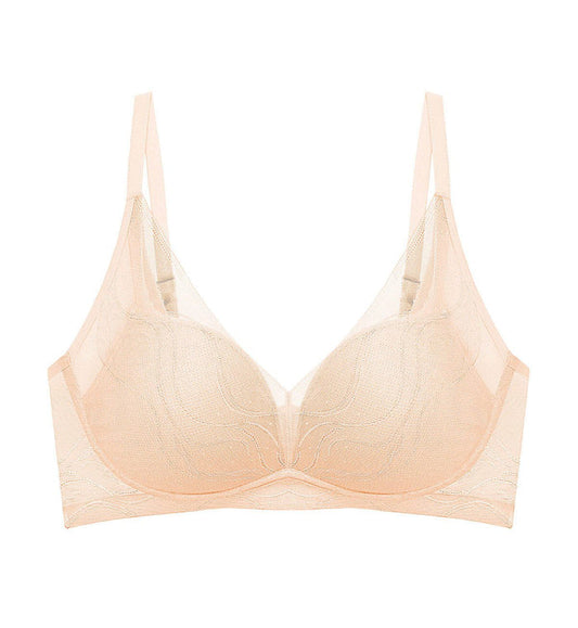 Sheer Breeze Non-Wired Push Up Bra - NUDE BEIGE