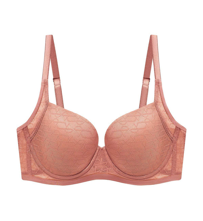 SIGNATURE SHEER WIRED PADDED BRA - TOASTED ALMOND