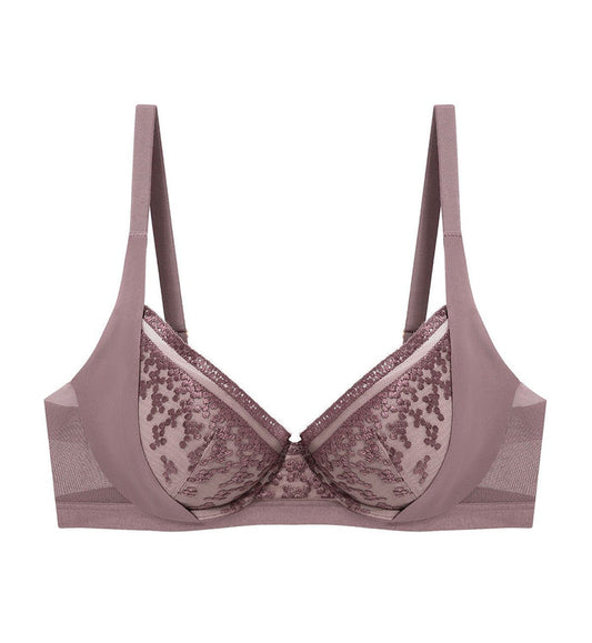 SIGNATURE SMOOTH WIRED PUSH UP BRA - PIGEON GREY