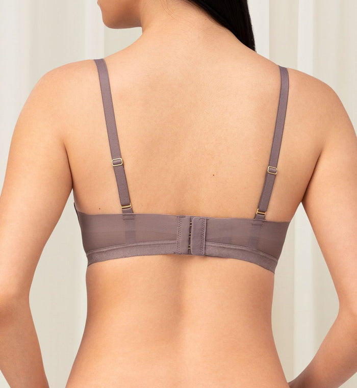 SIGNATURE SMOOTH WIRED PUSH UP BRA - PIGEON GREY