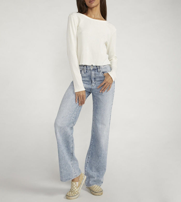 SILVER HIGHLY DESIRABLE HIGH RISE TROUSER L-31