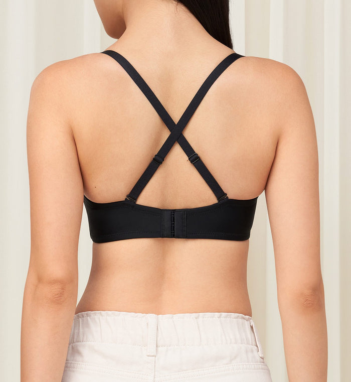 SIMPLY EVERYDAY BASIC WIRED DETACHABLE BRA - BLACK COMBINATION