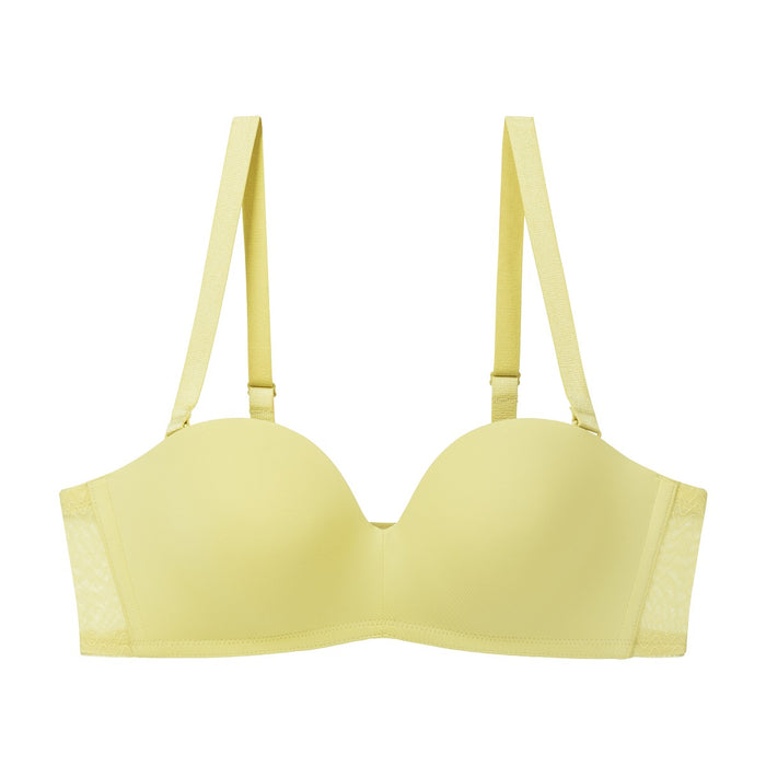 Simply Everyday Chic Non-Wired Detachable Push Up Bra - VINTAGE GREEN TEA