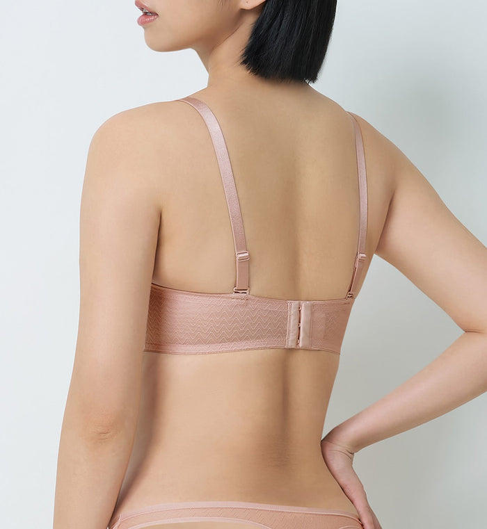 Simply Everyday Chic Non-Wired Detachable Push Up Bra - SOFT MAUVE