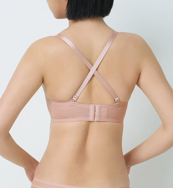Simply Everyday Chic Non-Wired Detachable Push Up Bra - SOFT MAUVE