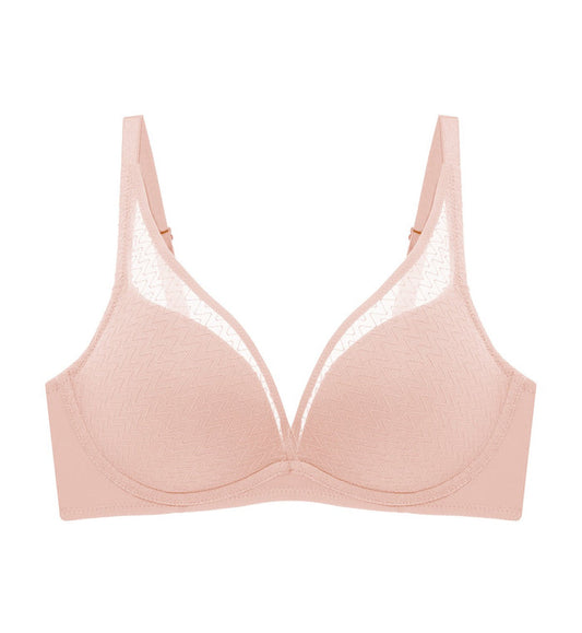 Simply Everyday Chic Non-Wired Push Up Deep V Bra - SOFT MAUVE