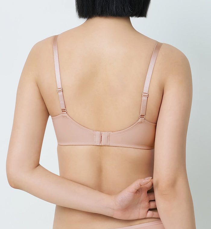 Simply Everyday Chic Non-Wired Push Up Deep V Bra - SOFT MAUVE