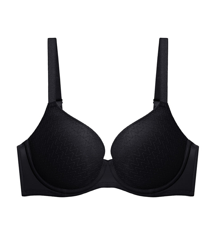 Simply Everyday Chic Wired 3/4 Cup Padded Bra - BLACK