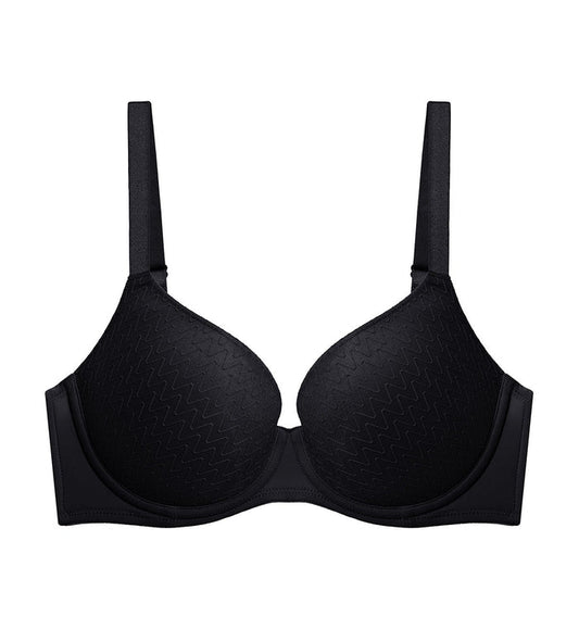 Simply Everyday Chic Wired 3/4 Cup Padded Bra - BLACK