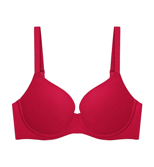 Simply Everyday Chic Wired 3/4 Cup Padded Bra - PAPRIKA RED