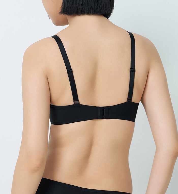 Simply Everyday Chic Wired 3/4 Cup Padded Bra - BLACK