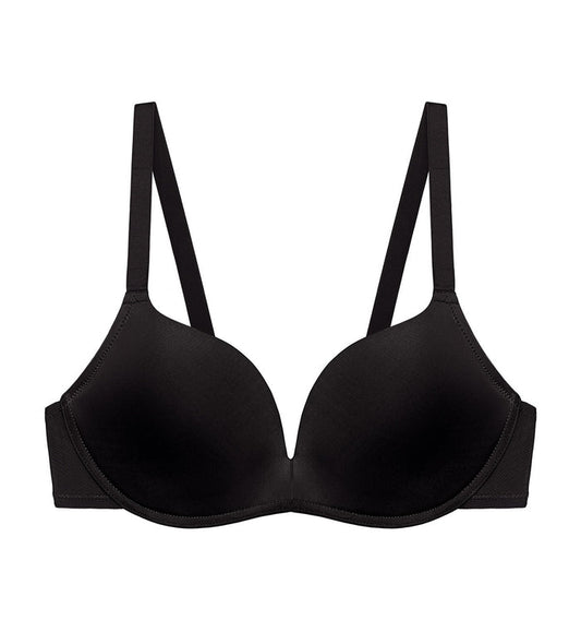 SIMPLY EVERYDAY NON-WIRED PUSH UP BRA - BLACK COMBINATION