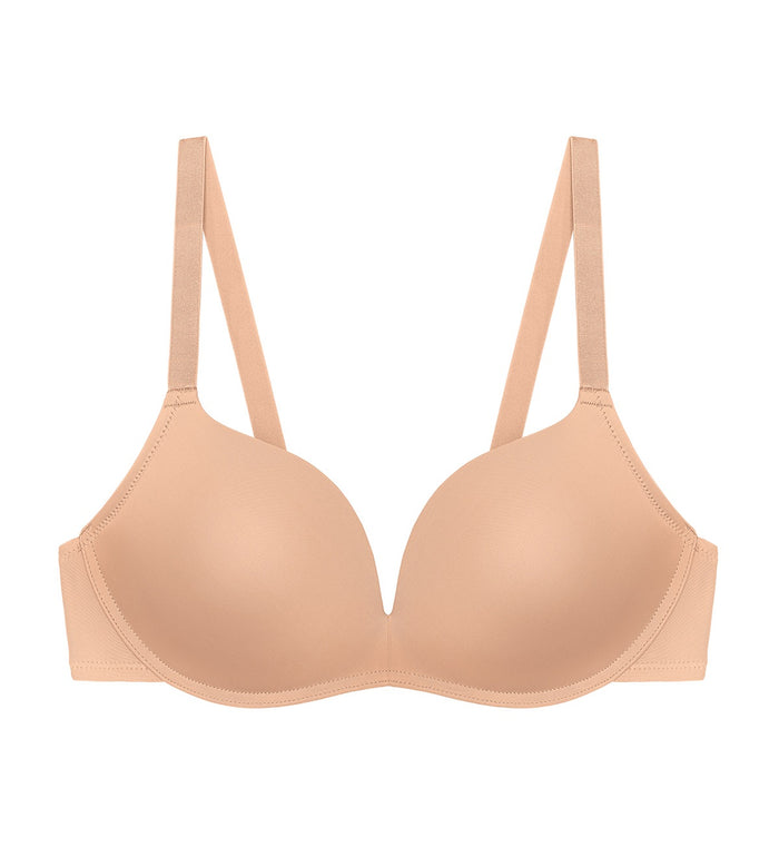 SIMPLY EVERYDAY NON-WIRED PUSH UP BRA - MEDIUM BEIGE