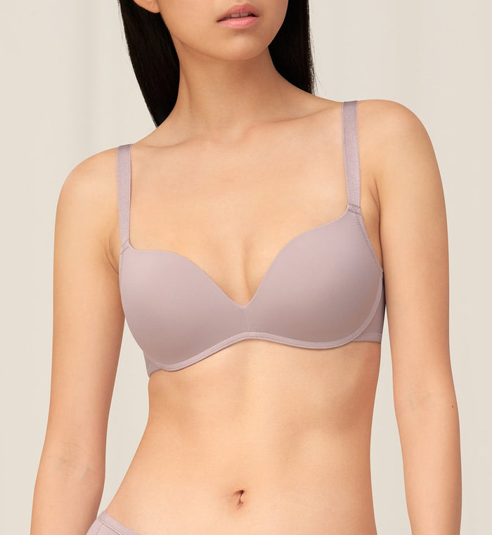 Simply Everyday Non-Wired Push Up Bra - ASHES OF ROSES